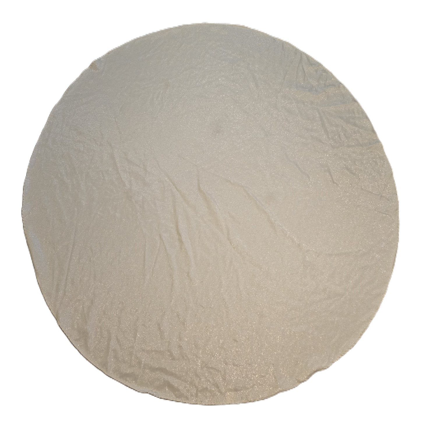 Cream Circle Tablecloth Skirt with Silver Glitter