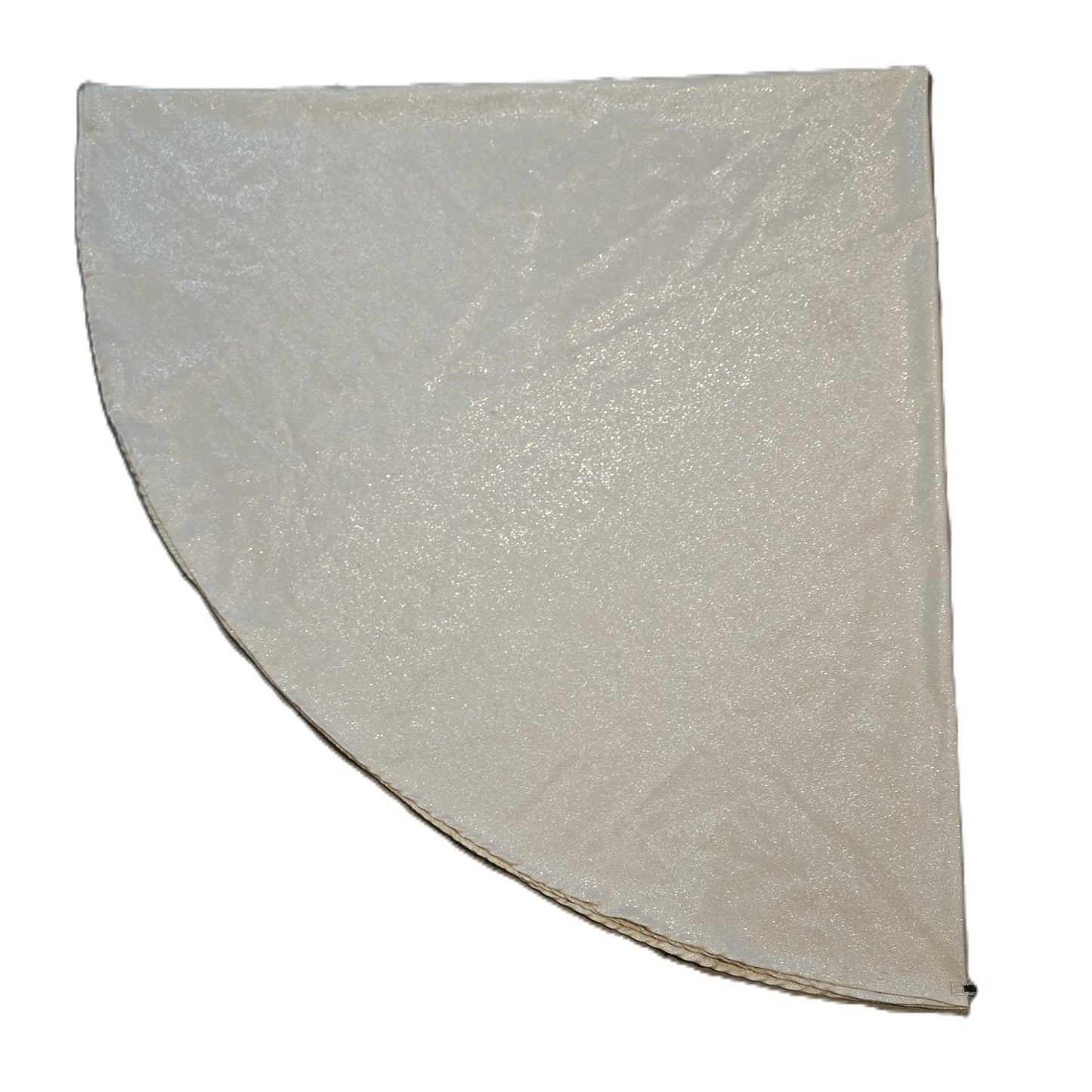 Cream Circle Tablecloth Skirt with Silver Glitter