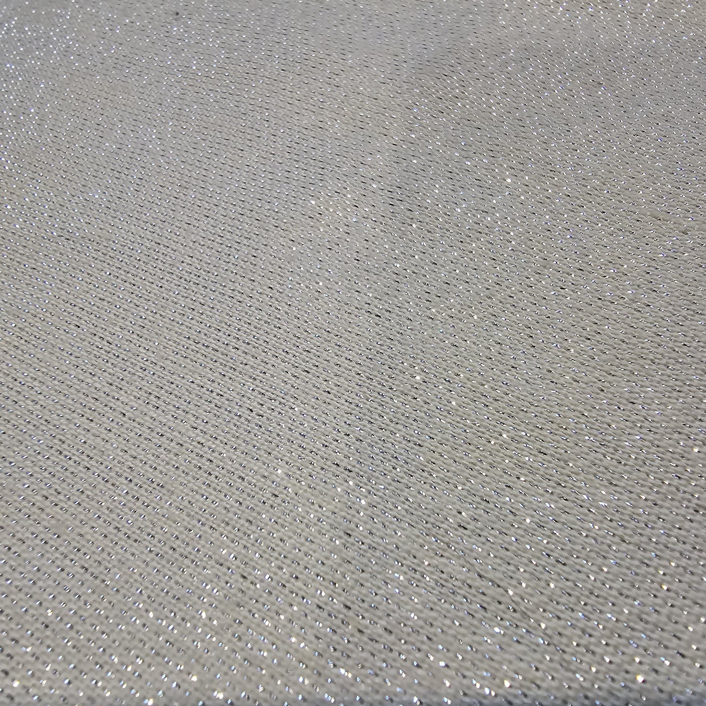 Cream Circle Tablecloth Skirt with Silver Glitter