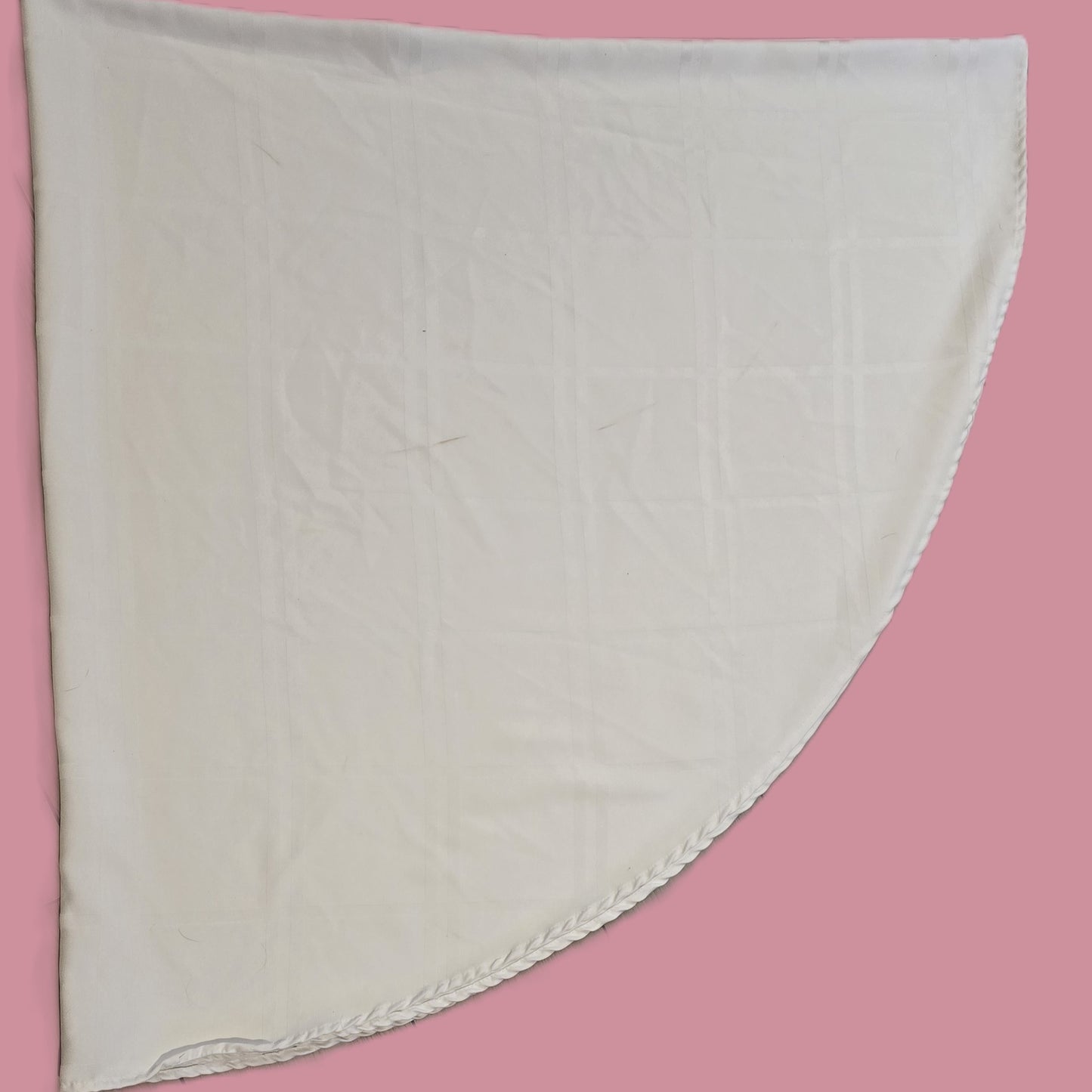 White Checker Damask Circle Skirt