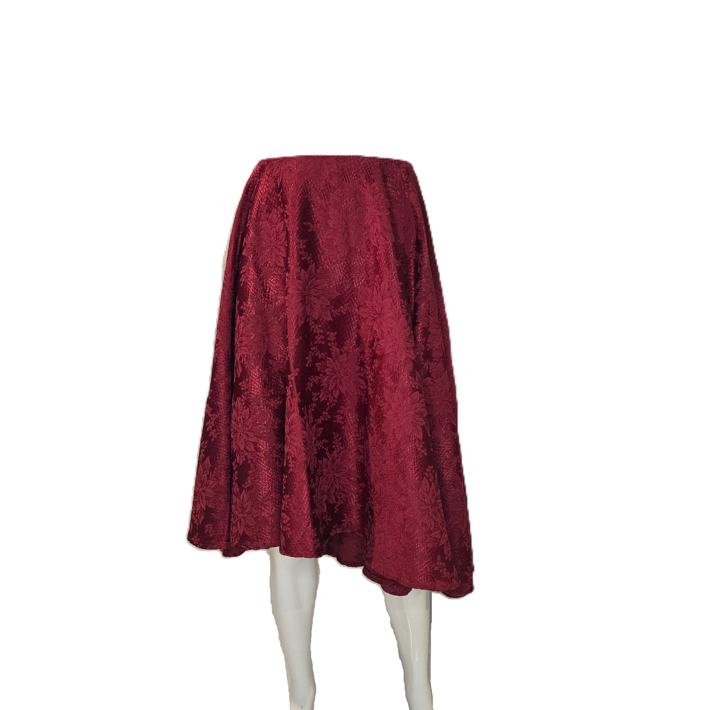 Poinsettia Jacquard Circle Skirt