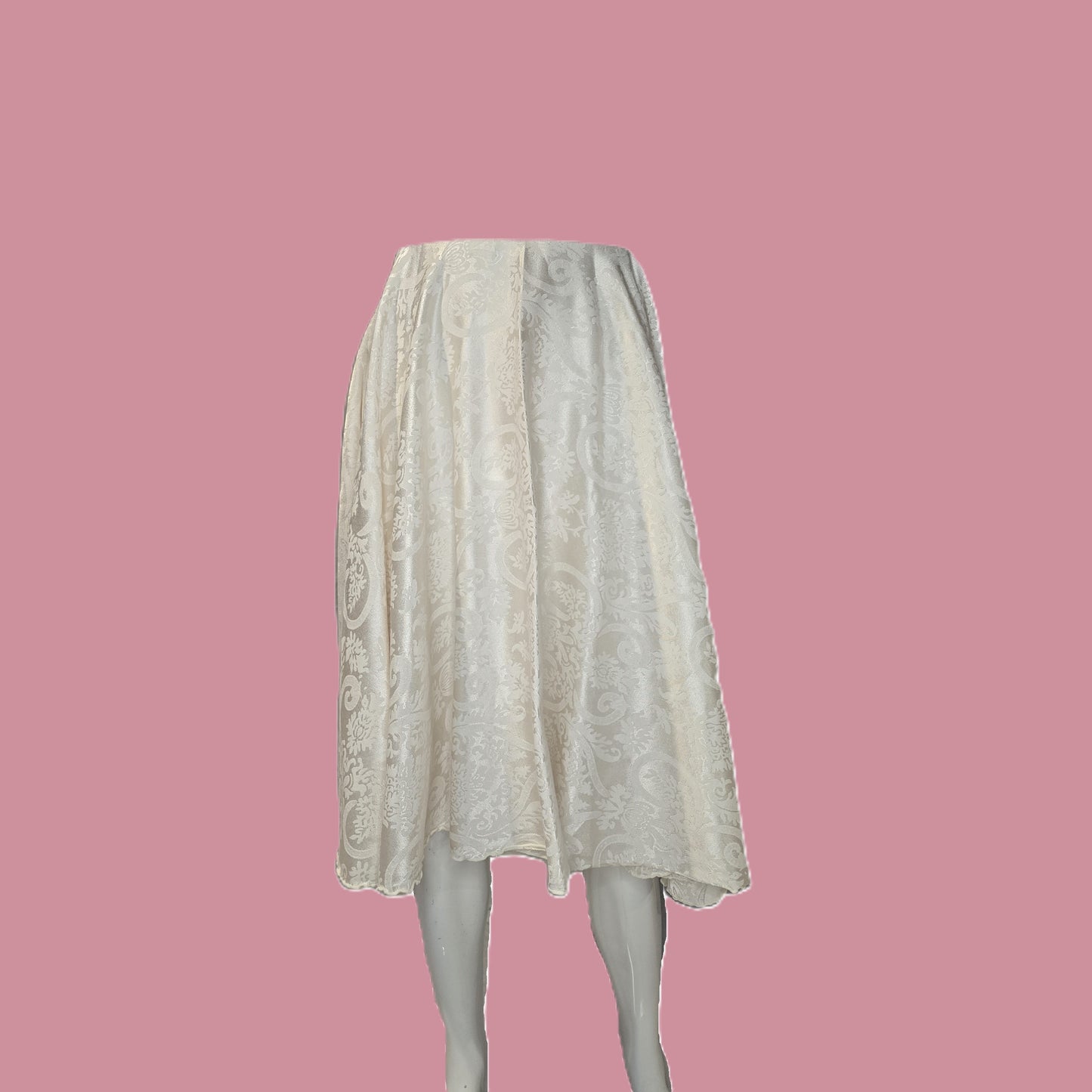 Ivory Jacquard Circle Skirt