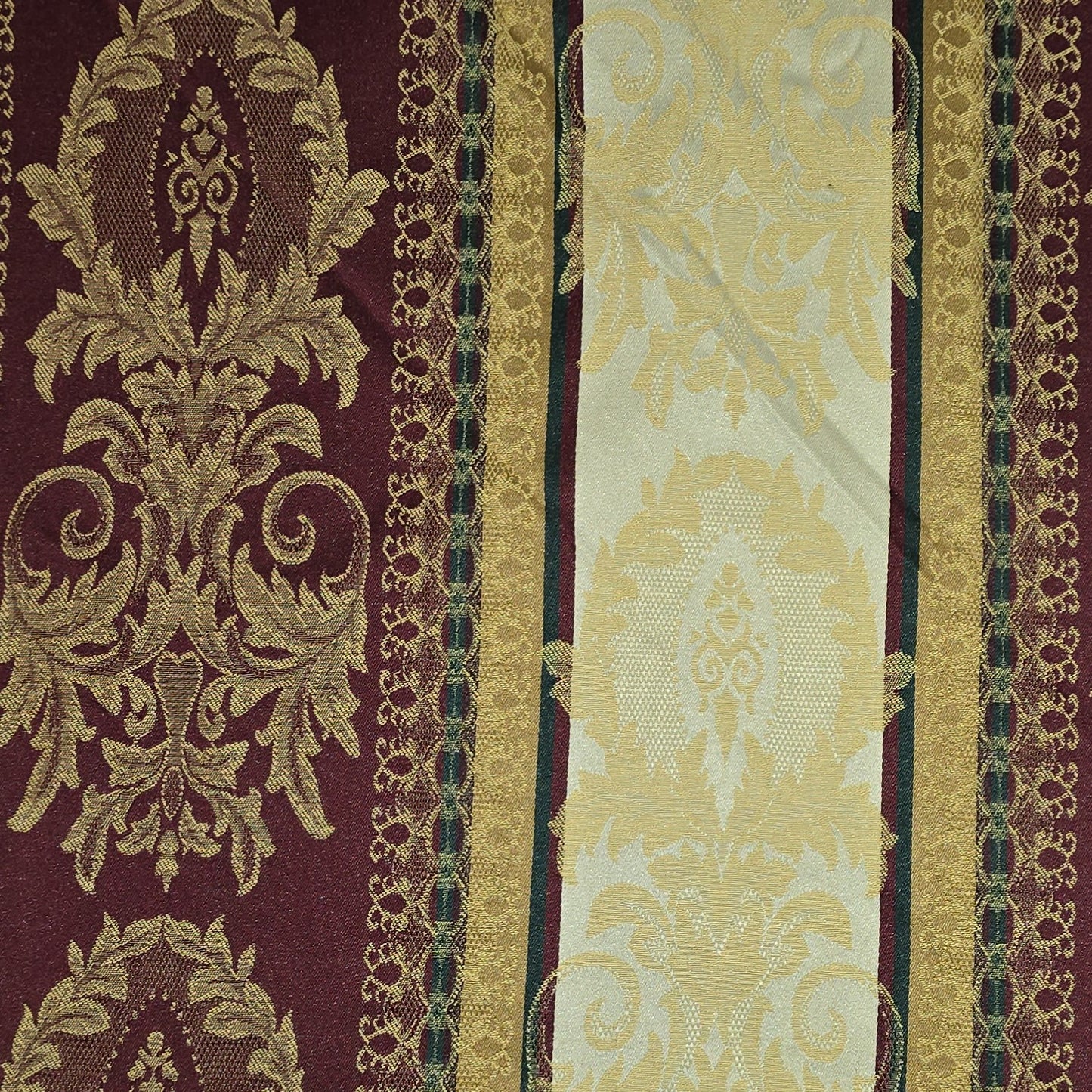Red and Gold Brocade Stripe Circle Skirt