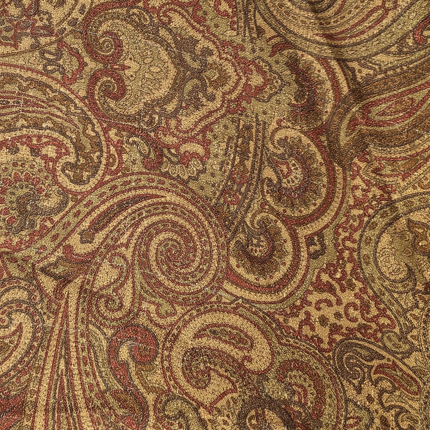Orange Paisley Circle Skirt