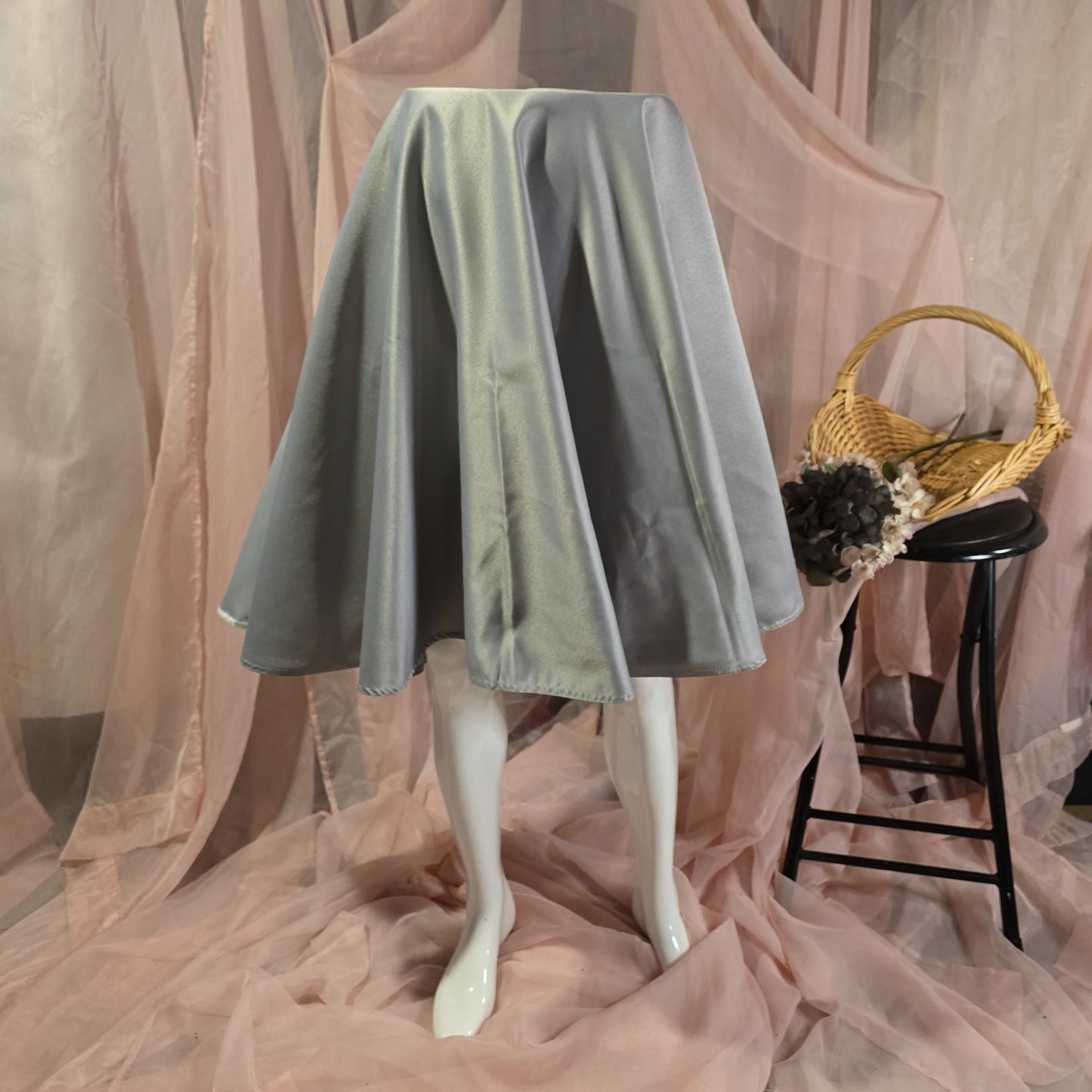 Light Gray Circle Skirt