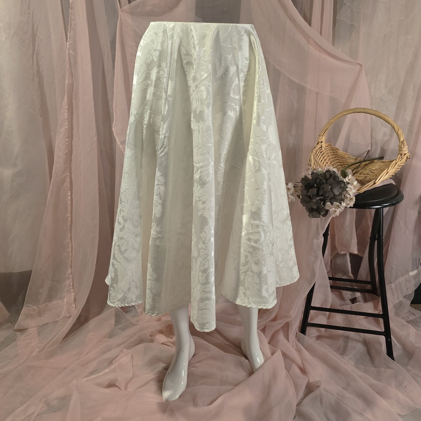 White Circle Skirt