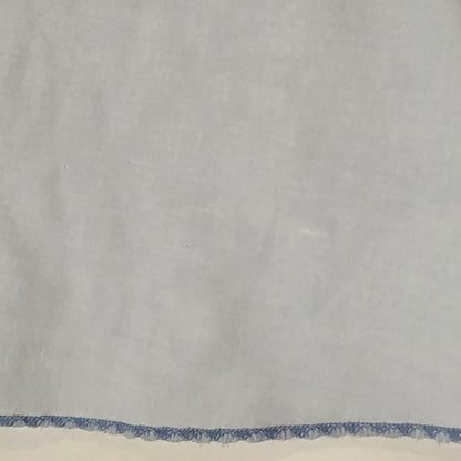 Light Blue Circle Tablecloth Skirt with Scalloped Hem