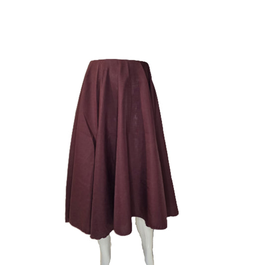 Maroon Circle Tablecloth Skirt