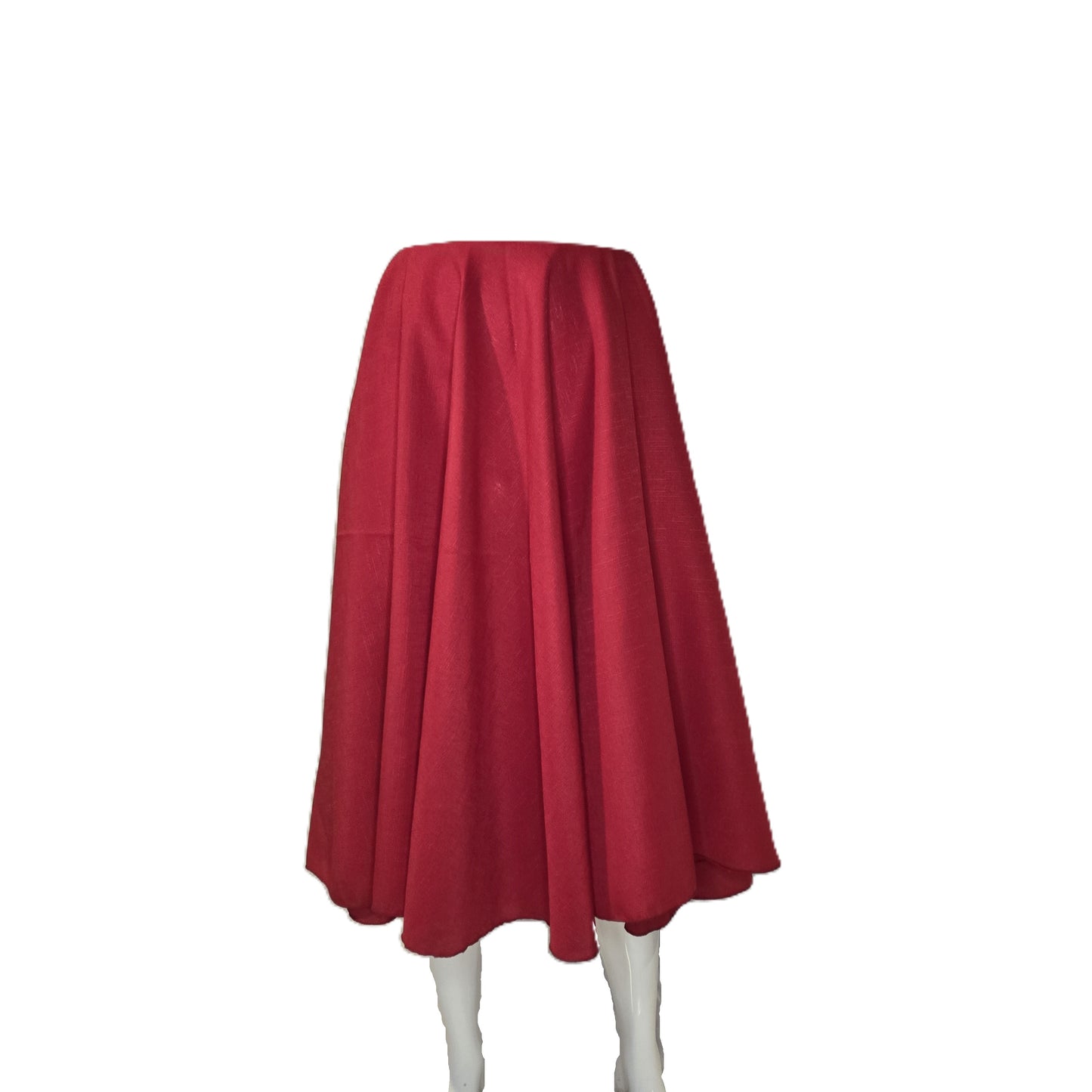 Bright Red Circle Tablecloth Skirt