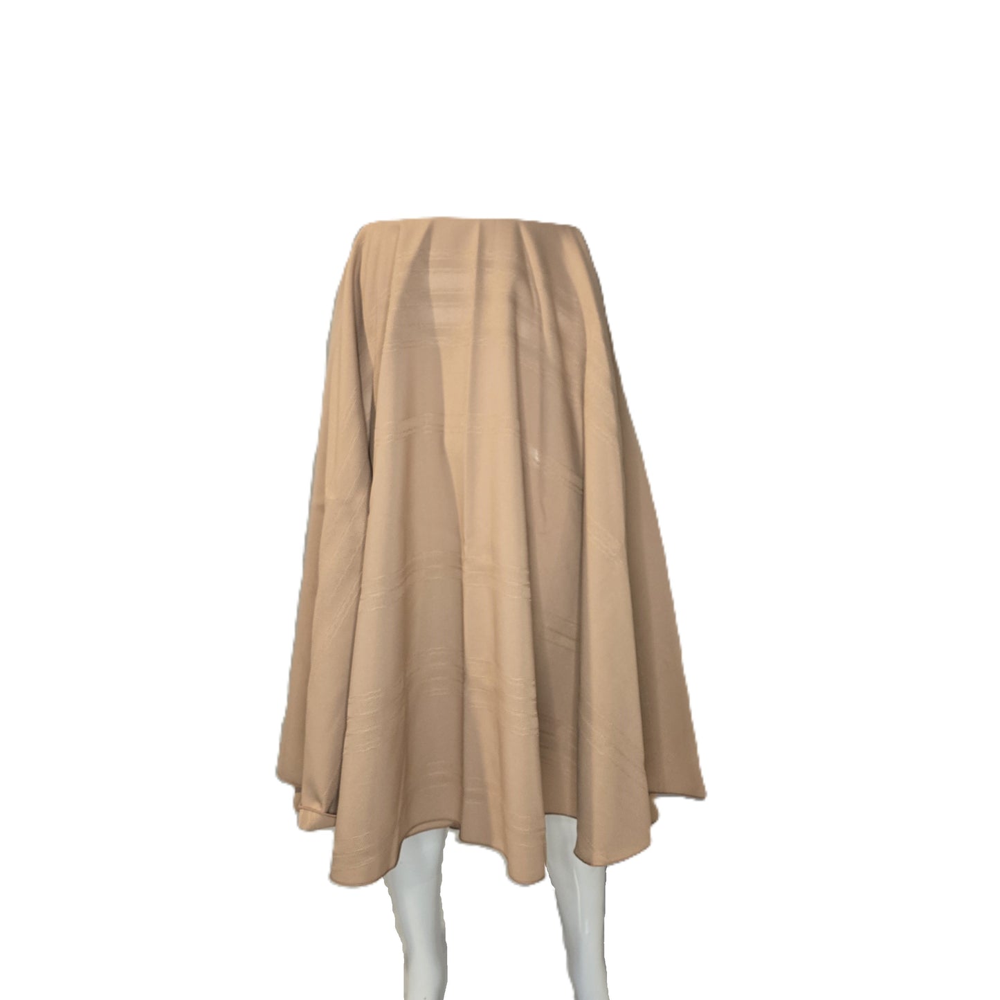 Tan Brocade Stripe Circle Tablecloth Skirt