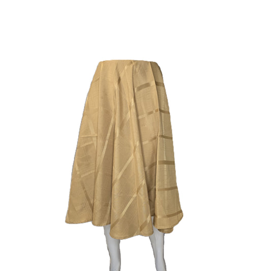 Mustard Yellow Checkered Damask Circle Tablecloth Skirt