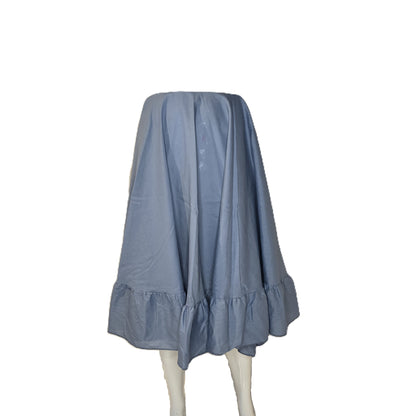 Dark Periwinkle Ruffled Circle Tablecloth Skirt