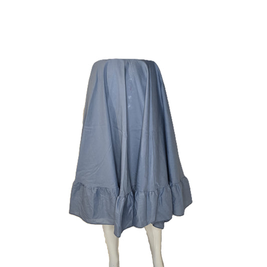 Dark Periwinkle Ruffled Circle Tablecloth Skirt