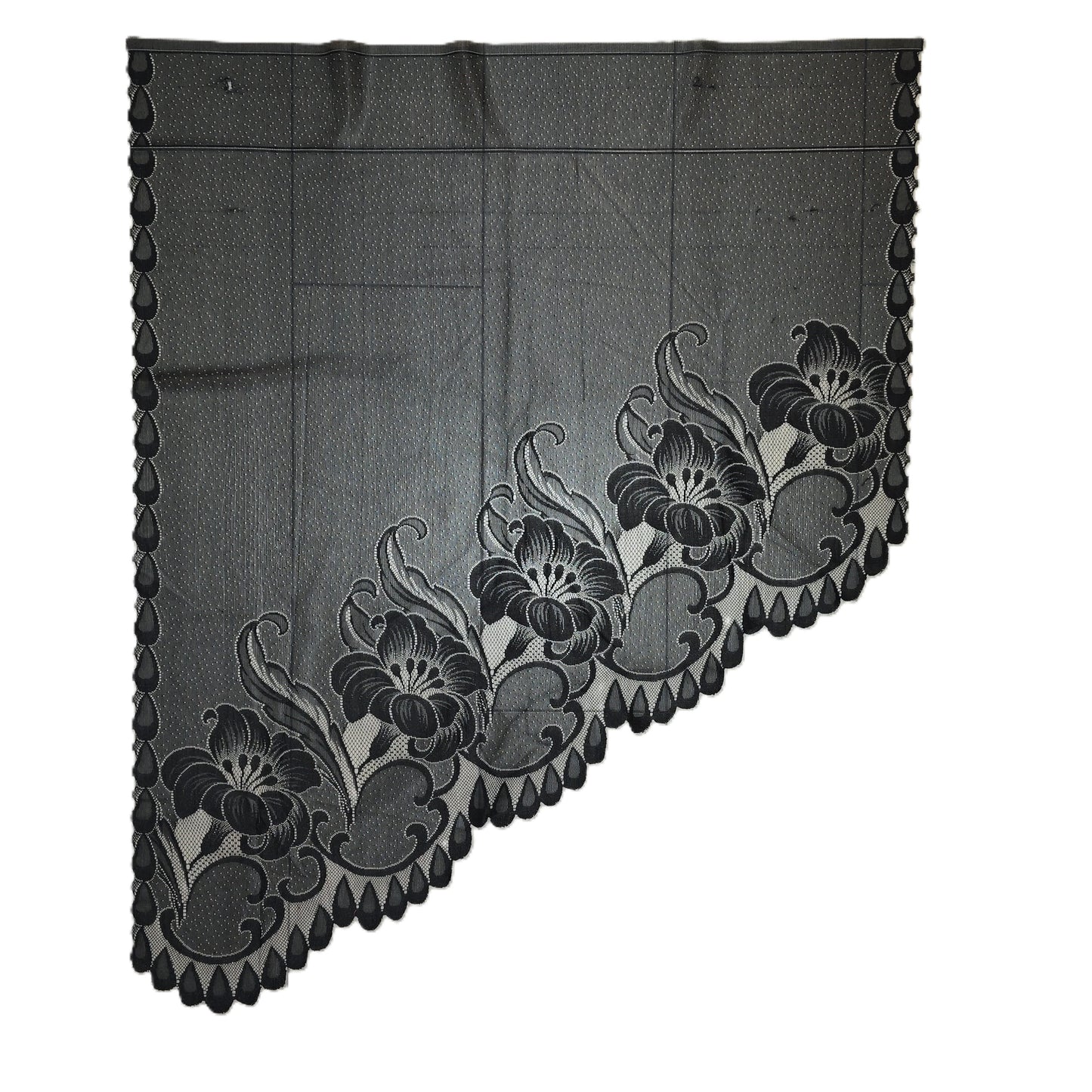 Black Lace High Low Valance Skirt