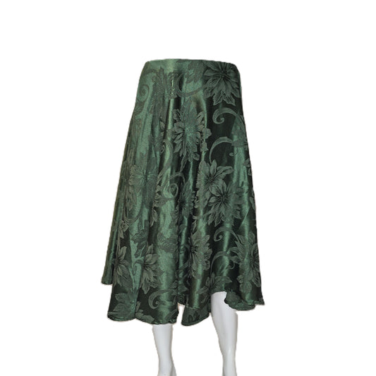 Emerald Green Damask Circle Tablecloth Skirt