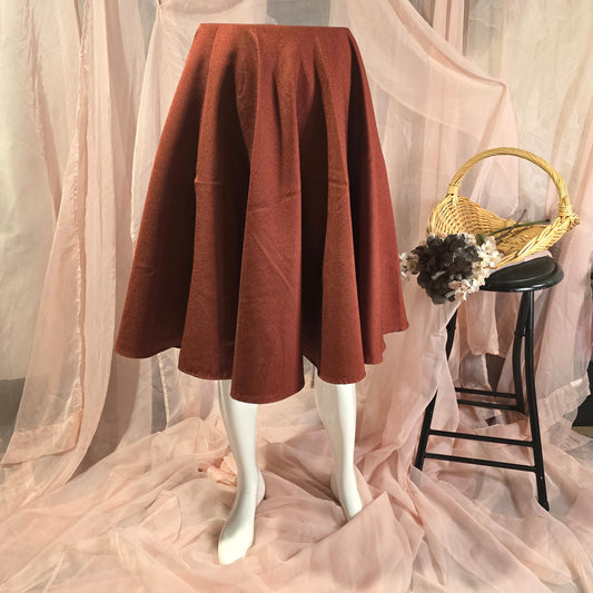 Burnt Orange Circle Skirt