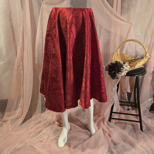 Mistletoe Damask Circle Skirt