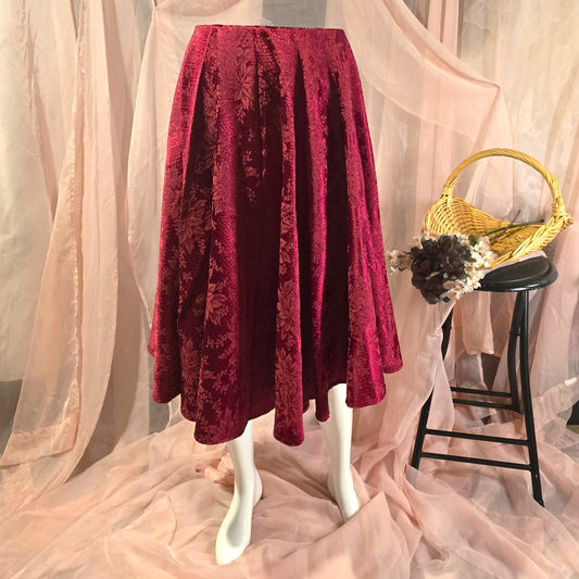 Poinsettia Jacquard Circle Skirt