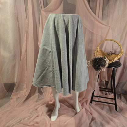 Gray Stripe Circle Skirt