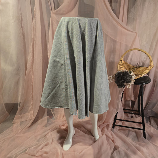 Gray Stripe Circle Skirt