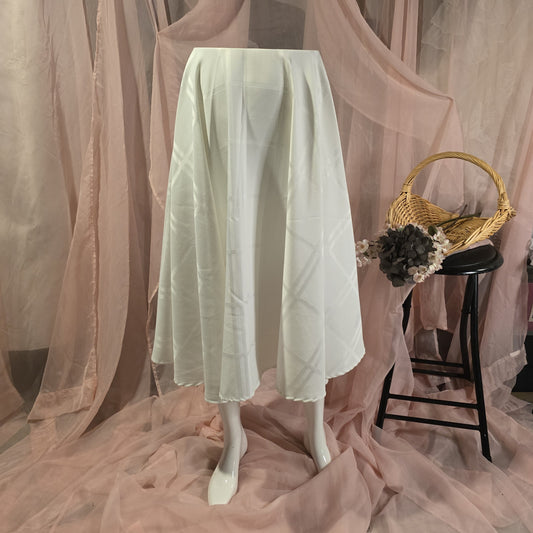 White Checker Damask Circle Skirt