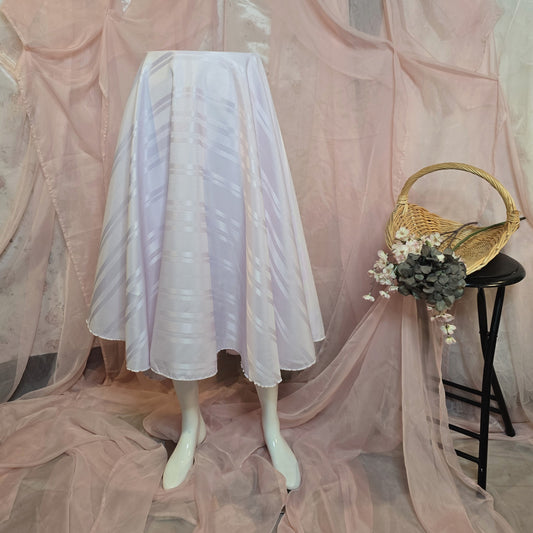 Lavender Stripe Circle Skirt