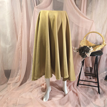 Soft Golden Yellow Circle Skirt