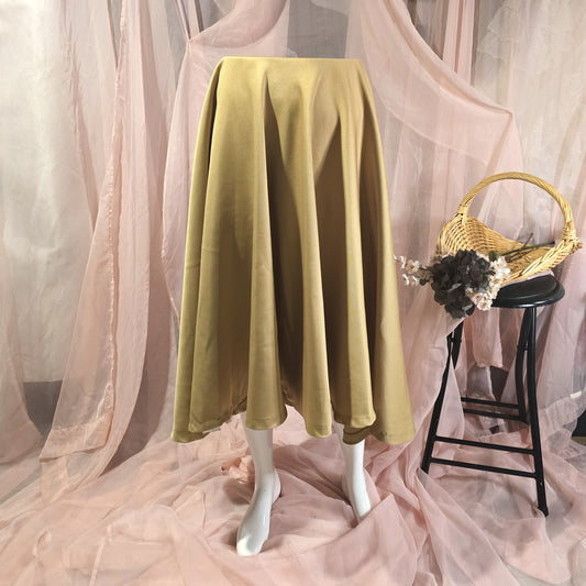 Soft Golden Yellow Circle Skirt