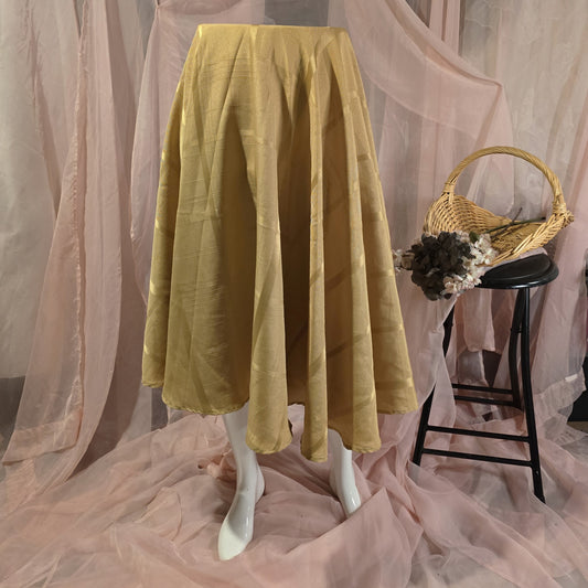 Yellow Plaid Circle Skirt