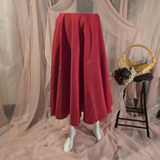 Bright Red Circle Skirt