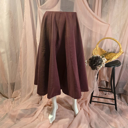 Maroon Circle Skirt