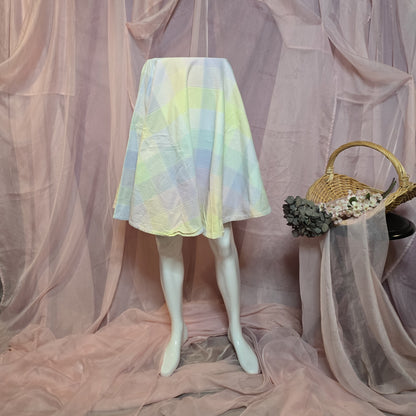 Pastel Plaid Circle Tablecloth Skirt