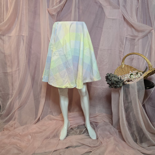 Pastel Plaid Circle Tablecloth Skirt