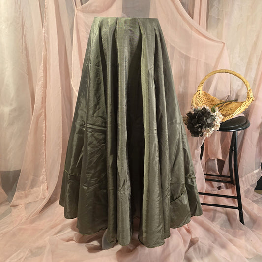 Green Taffeta Circle Skirt