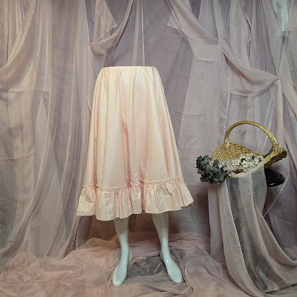 Light Salmon Ruffled Circle Skirt