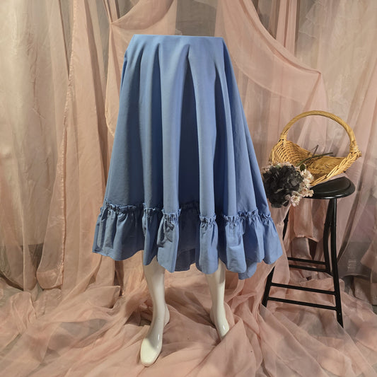 Periwinkle Ruffled Circle Skirt