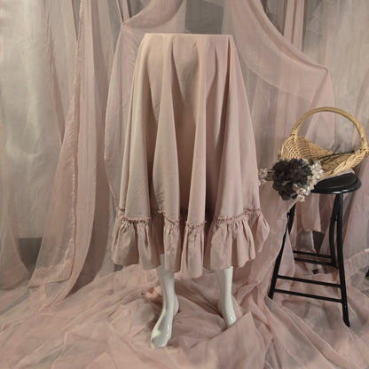 Light Pink Ruffled Circle Tablecloth Skirt