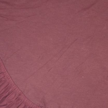 Maroon Ruffled Circle Skirt